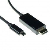 ACT SB0030 USB-C naar HDMI-Male Conversie Kabel | 4K/60Hz | Grijs | 2 meter