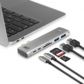 ACT AC7025 USB-C Thunderbolt 3 HDMI Multi Port Adapter 4K - USB-C - 2x USB-A - Kaartlezer