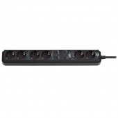 Brennenstuhl 1159760936 Smart Stekkerdoos | 6 sockets | Schakelaar | Zwart - 1,5 meter