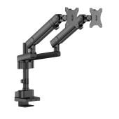 ACT AC8328 Dual Monitorarm | 2 Schermen | tot 35"/12Kg elk | Office Solid Pro | Mechanische veer | Kantelen/Roteren/Zwenken | Zwart