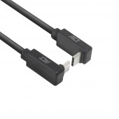 ACT AC7476 USB 3.0 Kabel | 10Gbps 60W USB Type-C® (haaks boven/beneden) naar USB Type-C® (haaks boven/beneden) | Zwart | 50 cm