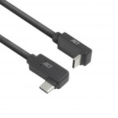 ACT AC7480 USB 3.0 Kabel | 10Gbps 60W USB Type-C® (haaks links/rechts) naar USB Type-C® (haaks boven/beneden) | Zwart | 50 cm
