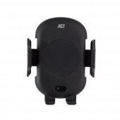 ACT AC9010 Telefoonhouder Auto | Smartphone Houder Zuignap/Ventilatie | Draadloze Laadfunctie | Automatische Detectie | Zwart
