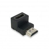 ACT AC7570 HDMI Adapter | HDMI-A male - HDMI-A female | Haaks 90° omlaag | Zwart