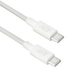 ACT AC3080 USB-C 2.0 480Mbps 60W Laad- en Datakabel | Wit | 1 meter
