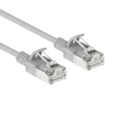 ACT DB7030 Slimline Patchkabel LSZH S/FTP CAT6A Snagless met RJ45 connectoren | Grijs | 15 cm