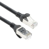 ACT FC2952 TPE S/FTP CAT6A Ultra-Flex Patchkabel Snagless | RJ45 connectoren | Zwart | 25 cm